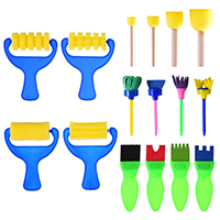 plastica Set di pittura, with spugna, per i bambini, 85-100mm, 16PC/set, Venduto da set