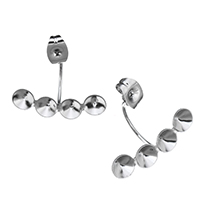 Stainless Steel Fül Nut Component, az eredeti szín, 20x20x8mm, 0.5mm, 200PC-k/Lot, Által értékesített Lot