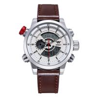 AMST® Muški Nakit Watch
, Bičevati, s Staklo & Nehrđajući čelik, pozlaćen, Život otporan na vodu & za čovjeka, više boja za izbor, 50x17mm, Dužina Približno 9 inčni, Prodano By PC