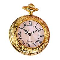 Fashion Pocket Watch, Cink ötvözet, -val Üveg, Lapos kerek, galvanizált, egynemű & csavarja ovális lánc, több színt a választás, nikkel, ólom és kadmium mentes, 48x12mm, 2mm, Hossz Kb 15.9 inch, Által értékesített PC