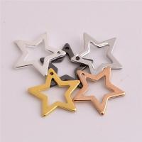 Mässing Smycken Hängen, Star, plated, Slumpmässig färg, nickel, bly och kadmium gratis, 9.5x0.6mm, Hål:Ca 0.7mm, 100PC/Bag, Säljs av Bag