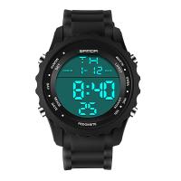 SANDA® Unisex Sieraden Horloge, Silicone, met Hars & Acryl, uniseks & LED & waterdicht, meer kleuren voor de keuze, 50x50mm, 23mm, Lengte Ca 5.5-9.5 inch, Verkocht door PC