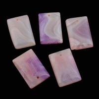 Purple Agate Μενταγιόν, 20x31x6mm, Τρύπα:Περίπου 1mm, 5PCs/τσάντα, Sold Με τσάντα