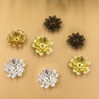 Brass Bead Cap Flower plated nickel lead & cadmium free 15mm Approx 1.5mm Sold By Bag