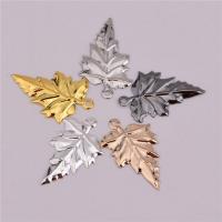 Mässing Smycken Hängen, Leaf, Slumpmässig färg, nickel, bly och kadmium gratis, 23x14.50x0.30mm, Hål:Ca 1mm, 100PC/Bag, Säljs av Bag