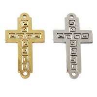 Kontakt i rostfritt stål, ROSTFRITT STÅL, Cross, plated, 1/1 slinga, fler färger för val, nickel, bly och kadmium gratis, 13x30x1mm, Hål:Ca 1mm, 50PC/Lot, Säljs av Lot