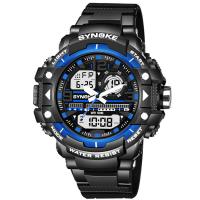 Montre à bijoux pour hommes Synoke®, Plastique, avec verre & acier inoxydable, Placage, 50M imperméable à l’eau & réglable & LED, plus de couleurs à choisir, 57x18mm,22mm, Longueur Environ 10 pouce, Vendu par PC