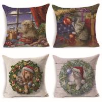 Cushion Cover Linen Cotton Square Christmas jewelry Sold By PC