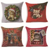 Cushion Cover Linen Cotton Square Christmas jewelry Sold By PC