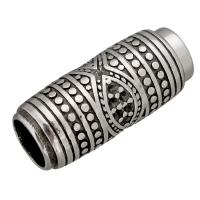 Nerezová ocel magnetické zavírání, Nerez, jiný styl balení na výběr & černat, 29x13x13mm, Vnitřní průměr:Cca 8, 9mm, Prodáno By Lot