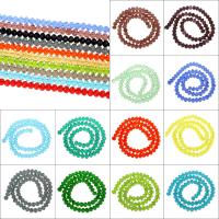 Perles cristal, couleurs mélangées, Trou:Environ 1mm, Longueur Environ 15 pouce, 10Strandstoron/sac, Vendu par sac