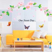 Wall Stickers & Decals PVC Plastic Rectangle plant design & adhesive & waterproof Sold By PC