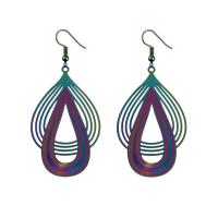 Stainless Steel Drop Earring iron earring hook plated with painted & for woman nickel lead & cadmium free Sold By Pair