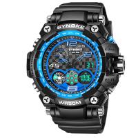 Reloj unisex de la joyería de Synoke®, El plastico, con Vidrio & acero inoxidable, chapado, 50M impermeable & unisexo & ajustable & LED, más colores para la opción, 58x18mm,22mm, longitud aproximado 6.4-9.1 Inch, Vendido por UD