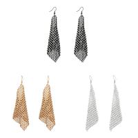 Boucles d'oreilles en alliage de zinc, Placage, pour femme & avec strass, plus de couleurs à choisir, protéger l'environnement, sans nickel, plomb et cadmium, 100x115mm, Vendu par paire