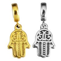 Přívěsky European z nerezové oceli, Nerez, Hamsa, á, bez troll & černat, více barev na výběr, 12x18x1.5mm, 3x13x9.5mm, 10PC/Lot, Prodáno By Lot