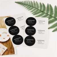 Afdichten van Sticker, Papier, Rond plat, kleverige & met brief patroon, 40mm, 10sets/Lot, 6pC's/Stel, Verkocht door Lot