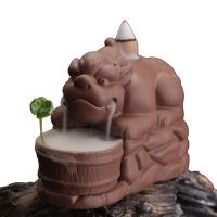 Backflow Incense Burner Purple Clay Sold By PC