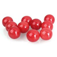 Jade Red Kraal, Ronde, geen gat, 14mm, Verkocht door PC