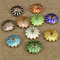 cloisonne perler, Flower, håndlavet, hule, flere farver til valg, 19x19mm, Hole:Ca. 1.5mm, 10pc'er/Bag, Solgt af Bag