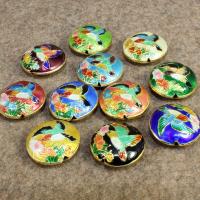 Cloisonne Beads Flat Round handmade Approx 1.5mm Sold By Bag