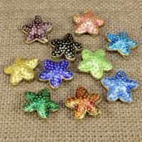 cloisonne perler, Starfish, håndlavet, hule, flere farver til valg, 18x18mm, Hole:Ca. 1.5mm, 10pc'er/Bag, Solgt af Bag