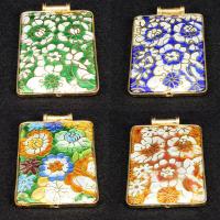 Pendenti perline in cloisonne, Rettangolo, fatto a mano, nessuno, 55x36mm, Foro:Appross. 1.5mm, 10/PC, Venduto da PC