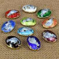 Cloisonne Beads Flat Oval handmade Approx 1.5mm Sold By Bag