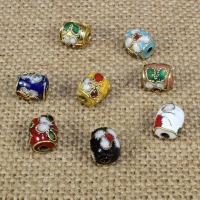 Cloisonne kulki, Bęben, Ręcznie robione, dostępnych więcej kolorów, 9x7mm, otwór:około 1.5mm, 30komputery/torba, sprzedane przez torba