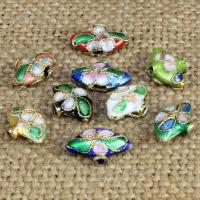 Cloisonne kulki, Wachlarz, Ręcznie robione, dostępnych więcej kolorów, 11x8mm, otwór:około 1.5mm, 10komputery/torba, sprzedane przez torba