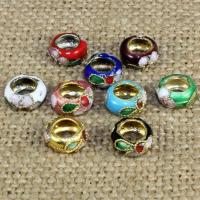 Perline Cloisonne, fatto a mano, foro grande, nessuno, 9mm, Foro:Appross. 5mm, 20PC/borsa, Venduto da borsa