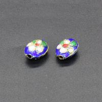 cloisonne Korálky, Flat Oval, ruční práce, více barev na výběr, 12x9mm, Otvor:Cca 1.5mm, 10PC/Bag, Prodáno By Bag