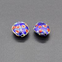 cloisonne perler, Ladybug, håndlavet, flere farver til valg, 15x12mm, Hole:Ca. 1.5mm, 30pc'er/Bag, Solgt af Bag