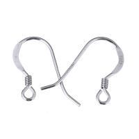 925 Sterling Silver Hook Earwire, platine pozlaćen, s petljom, 11x17x0.50mm, 10Parovi/Lot, Prodano By Lot