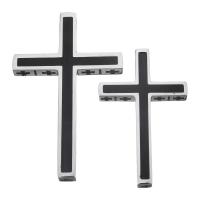 Nerūdijančio plieno Cross Pakabukai, Nerūdijantis plienas, su Derva, Kirsti, skirtingo dydžio pasirinkimo, Originali spalva, Skylė:Apytiksliai 3mm, Pardavė PC