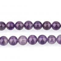 Granos Amethyst naturales, amatista, Esférico, Birthstone de febrero & diverso tamaño para la opción, agujero:aproximado 0.5mm, Vendido para aproximado 15 Inch Sarta