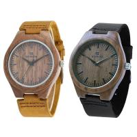 Montre à bijoux Redear®Men, bois, avec cuir de peau de vache & verre, pour homme, plus de couleurs à choisir, 45X11mm,24mm, Longueur Environ 9 pouce, Vendu par PC