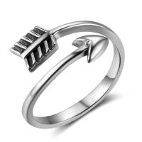 Tailandas Sidabro Atidaryti Finger Ring, Rodyklė, unisex & skirtingo dydžio pasirinkimo, 11x11.5mm, Pardavė PC