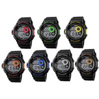 Reloj unisex de la joyería de SKmei®, silicona, con Plástico & acero inoxidable, chapado, 50M impermeable & unisexo & ajustable & LED, más colores para la opción, 53x53x17mm, longitud aproximado 10.2 Inch, Vendido por UD