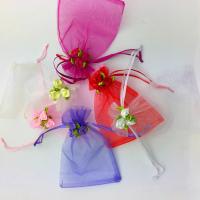 Organza Kordelzugbeutel, mit Satinband, transparent & verschiedene Größen vorhanden, keine, 50PCs/Tasche, verkauft von Tasche