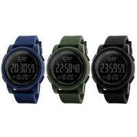 Montre à bijoux pour homme SKmei®, silicone, avec cadran en plastique & acier inoxydable, 50M imperméable à l’eau & réglable & LED, plus de couleurs à choisir, 50x57x15mm, 22mm, Longueur Environ 10.4 pouce, Vendu par PC