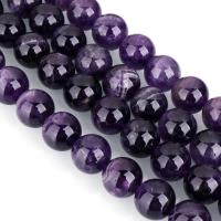 Natürliche Amethyst Perlen, rund, Februar Birthstone, Grad AAA, 14mm, Bohrung:ca. 1.5mm, ca. 28PCs/Strang, verkauft per ca. 15 ZollInch Strang