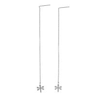 acier inoxydable boucles d'oreilles chaîne, libellule, pour femme & poudre d'étoile, couleur originale, 110mm, 8x9x1.5mm, 1.5mm, 0.8mm, Vendu par paire