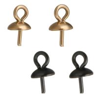 Bail Peg in acciaio inox, placcato, nessuno, 4x7x4mm, 0.8mm, Foro:Appross. 1.5mm, 100PC/lotto, Venduto da lotto