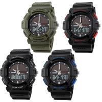 Montre à bijoux pour homme SKmei®, silicone, avec cadran en plastique & acier inoxydable, Placage, 50M imperméable à l’eau & réglable & LED, plus de couleurs à choisir, 52x48x19mm, Longueur Environ 10.2 pouce, Vendu par PC