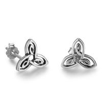 Thailand Sterling sieraden Earring, Thailand Sterling Silver, Bloem, voor vrouw, 8mm, Verkocht door pair