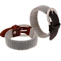 Unisex Armband, Leer, met Zinc Alloy, uniseks & verstelbaar, meer kleuren voor de keuze, 275x18mm, Per verkocht Ca 10.5 inch Strand