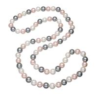 Collier en perles d'eau douce Pull, coquille de mer du sud, Rond, pour femme, 10mm, Vendu par Environ 32 pouce brin