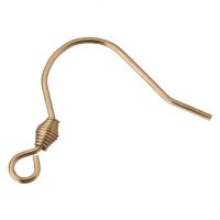 Øretråd i rustfrit stål, Stainless Steel, rosa guld farve forgyldt, med loop, 19x19x2.50mm, Hole:Ca. 2mm, 100pc'er/Lot, Solgt af Lot