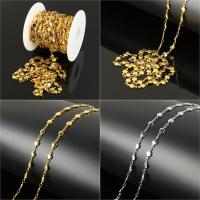 Stainless Steel Jewelry Chain with plastic spool plated flower chain Sold By Spool